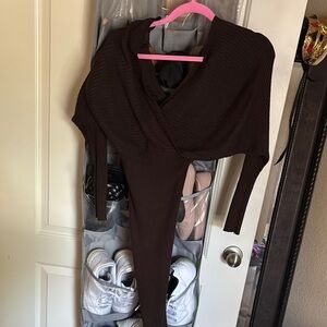 Elegant Brown Women's Sweater